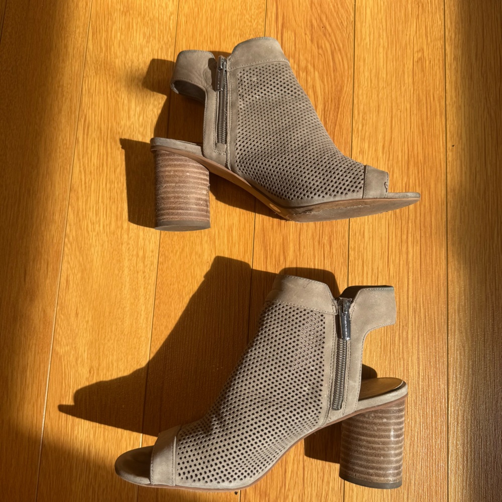Vince Camuto Chic Perforated Peep-Toe Heels